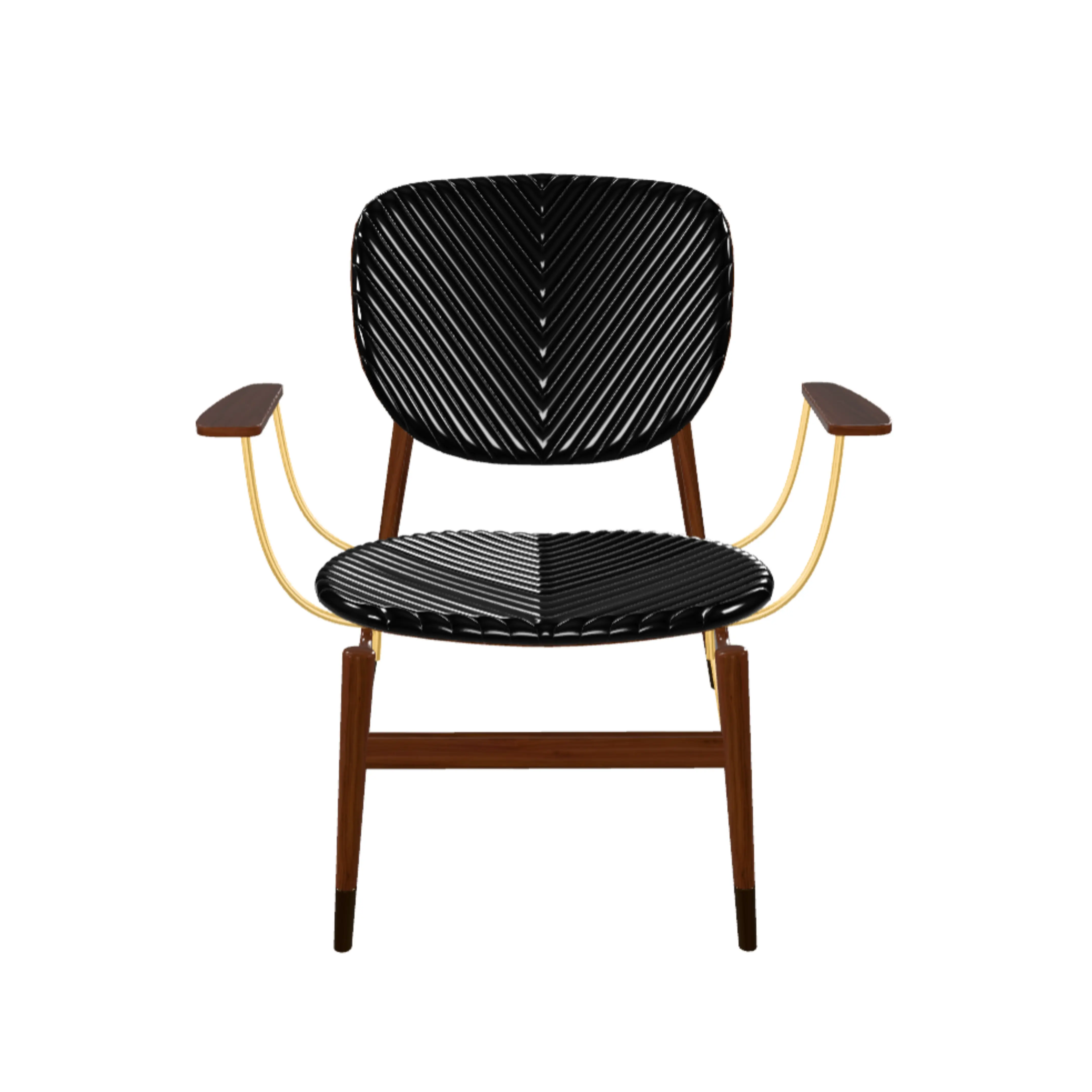 Noir Chevron Armchair