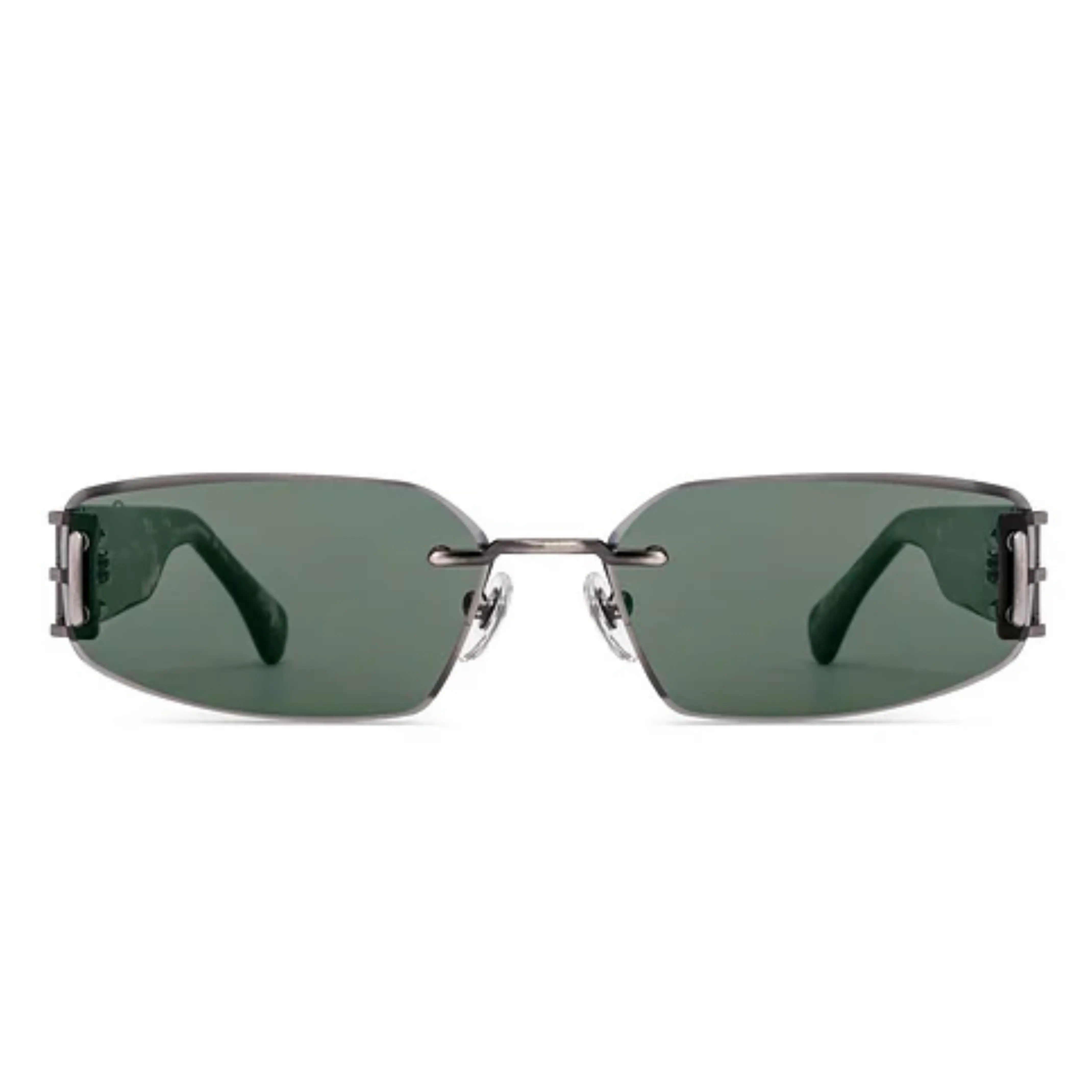 Smoke Green Rimless Sunglasses