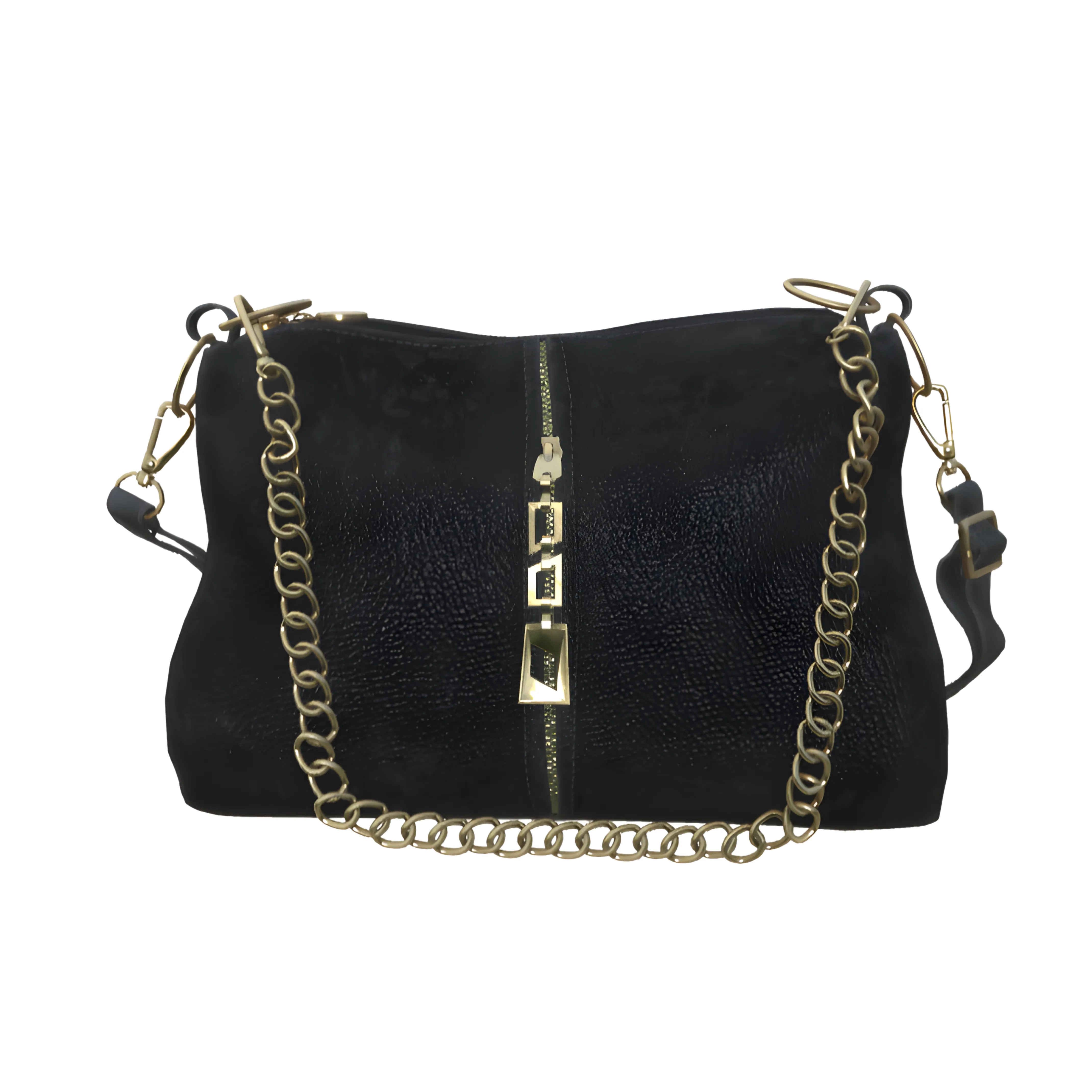 Noir Chain Luxe Shoulder Bag